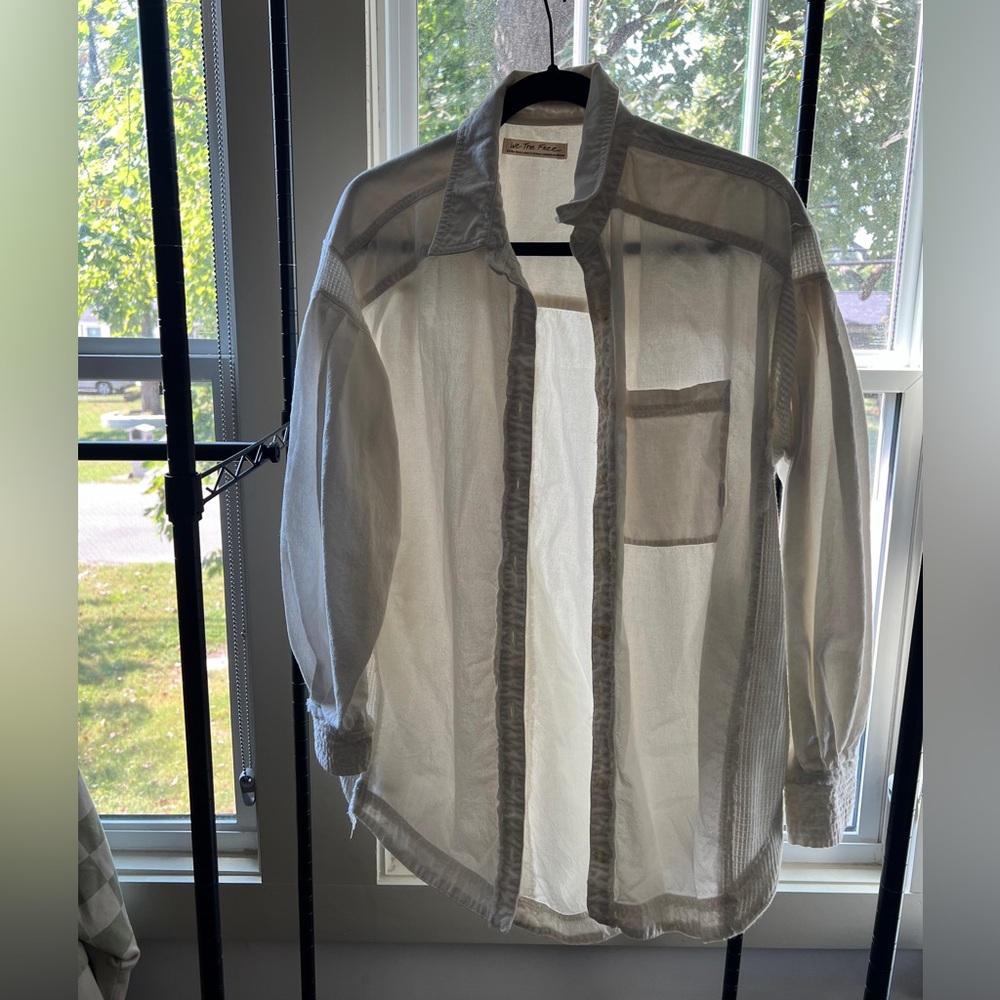 We the Free White Button Up